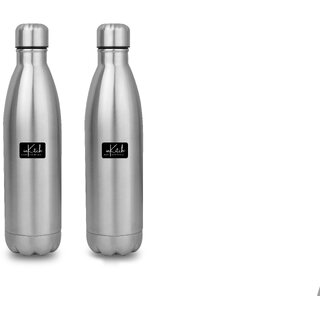 inKitch Steel Insulated Water Bottle- 24 Hrs Hot or Cold, 500 ml, Leak Proof, Double Wall Insulated Flask Pack of 2 inKitch Steel Insulated Water Bottle- 24 Hrs Hot or Cold, 500 ml, Leak Proof, Double Wall Insulated Flask Pack of 2