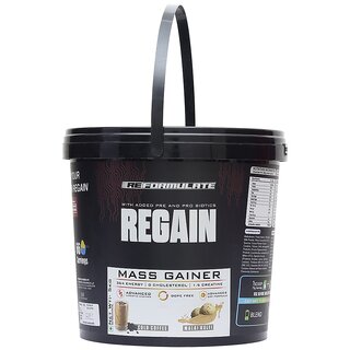                       Reformulate I Regain I Mass Gainer with Added Pre and Pro Biotics I 364 Energy  O Cholesterol 1.5 Creatine I Advanced Digestive Enzymes I Dope Free I Advances CPF Formula I Nutraceutical I Cold Coffee  Malai Kulfi I 5 KG                                              