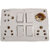 Combined Extension Box 4 Switch 3 Socket with holder
