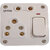 Combined Extension Box 1 Switch 2 Socket 6Amp pack of 2