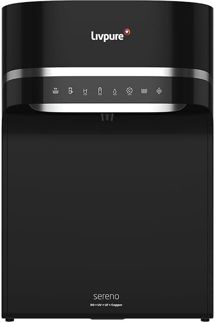 Liv-Pure SERENO-SS Water Purifier  8-Stage RO+UV+UF+Minerals+Copper with 5.5L Stainless Steel Tank