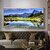 Landscape Wall Painting Blue Sky White Clouds Mountain Lake 5d Diy Diamond Painting Modern  Bedroom Living Room Decor Diamond Cross Stitch Embroidery