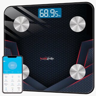 Healthgenie Smart Bmi Weight Machine For Body Weight With 18 Body Parameters Sync With Mobile App, 2 Yrs Warranty Blueto Healthgenie Smart Bmi Weight Machine For Body Weight With 18 Body Parameters Sync With Mobile App, 2 Yrs Warranty Blueto