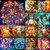 30*30 Diy Diamond Painting Full Round Drill 12 Constellation Cross Stitch Kits Home Decorations Embroidery Kits