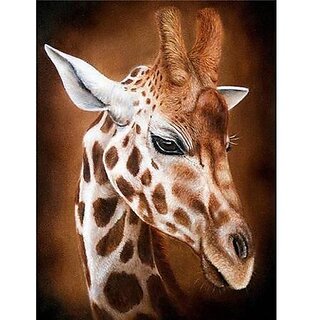                       DIY 5D diamond painting cross stitch kit full circle resin rhinestone mosaic embroidery animal giraffe home decoration                                              