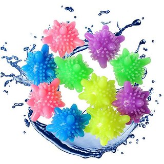                       Set of 12 Reusable Tangle-Free Eco-Friendly Washing Silicon Balls,Decontamination Anti-Winding Washing Balls, Laundry Washers,Magic washing Round Shape Jells,Cloth Softeners                                              