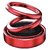 ElectroCloud Solar Car Aromatherapy Essential Oil Diffuser 360Degree Double Ring Rotating Design Car Perfume Air Purifier Car Fragrance Decompression Toy for Home Car Office (Red)