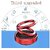 ElectroCloud Solar Car Aromatherapy Essential Oil Diffuser 360Degree Double Ring Rotating Design Car Perfume Air Purifier Car Fragrance Decompression Toy for Home Car Office (Red)