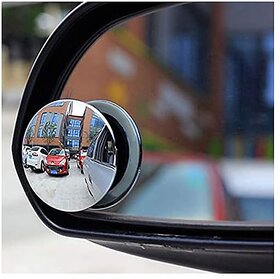 ElectroCloud 3R 360 Degree Blind Spot Mirror Round Shape Convex Side Rear View Mirror Corner for Universal Cars -1 piar