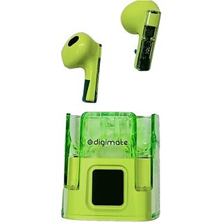 Digimate Zippods DG-EP05 with Charging Case 15 Hours Play Time Bluetooth Version 3 Bluetooth  (Green, True Wireless)