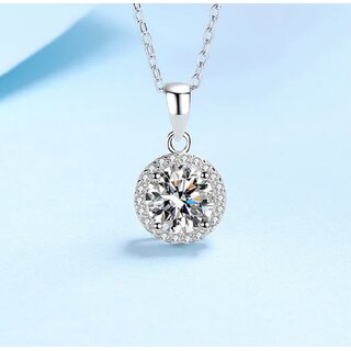 Radiant American Diamond Halo with Center Zircon Stone Spark and Charm for Women Girl