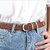 Fashionable Woven Braided comfort Fabric Stretchable Belt Without Punching Spot Random Color