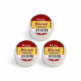 Al Hiba Biscuit Perfumed Body Cream - 10g (Pack Of 3) Al Hiba Biscuit Perfumed Body Cream - 10g (Pack Of 3)