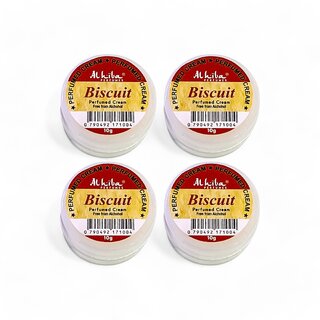 Al Hiba Biscuit Perfumed Body Cream - 10g (Pack Of 4) Al Hiba Biscuit Perfumed Body Cream - 10g (Pack Of 4)