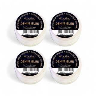 Al Hiba Denim Blue Perfumed Body Cream - 10g (Pack Of 4) Al Hiba Denim Blue Perfumed Body Cream - 10g (Pack Of 4)