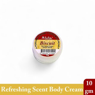 Al Hiba Biscuit Premium Long Lasting Body Perfumed Cream - Pack Of 1 (10gm) Al Hiba Biscuit Premium Long Lasting Body Perfumed Cream - Pack Of 1 (10gm)