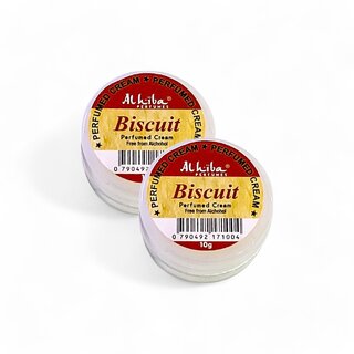 Al Hiba Biscuit Premium Long Lasting Body Perfumed Cream - Pack Of 2 (10gm) Al Hiba Biscuit Premium Long Lasting Body Perfumed Cream - Pack Of 2 (10gm)