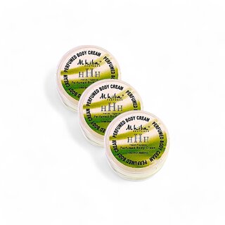                       Al Hiba HHH French Fragrance Premium Long Lasting Body Perfumed Cream - Pack Of 3 (10gm)                                              