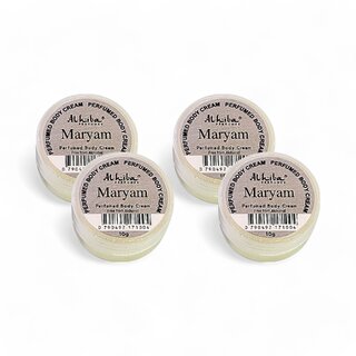 Al Hiba Maryam Premium Long Lasting Body Perfumed Cream - Pack Of 4 (10gm) Al Hiba Maryam Premium Long Lasting Body Perfumed Cream - Pack Of 4 (10gm)