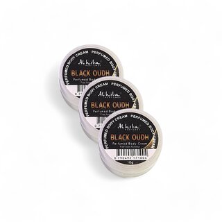 Al Hiba Black Oudh Premium Long Lasting Body Perfumed Cream - Pack Of 3 (10gm) Al Hiba Black Oudh Premium Long Lasting Body Perfumed Cream - Pack Of 3 (10gm)