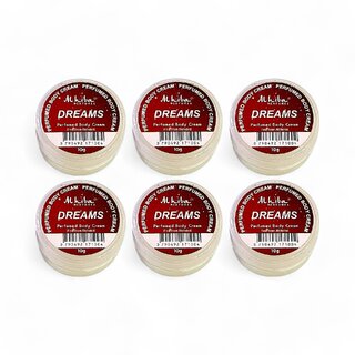                       Al Hiba Dreams Perfumed Body Cream - 10g (Pack Of 6)                                              