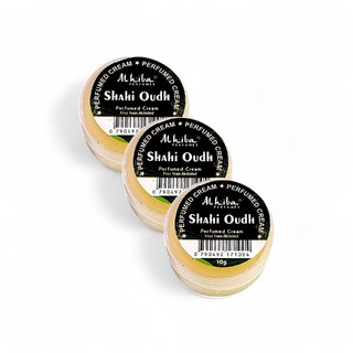                       Al Hiba Shahi Oudh Premium Long Lasting Body Perfumed Cream - Pack Of 3 (10gm)                                              