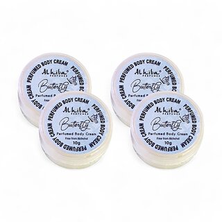 Al Hiba Butterfly Premium Long Lasting Body Perfumed Cream - Pack Of 4 (10gm) Al Hiba Butterfly Premium Long Lasting Body Perfumed Cream - Pack Of 4 (10gm)