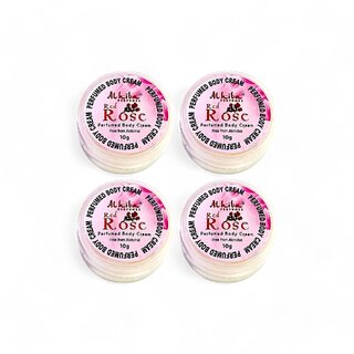                       Al Hiba Red Rose Perfumed Body Cream - 10g (Pack Of 4)                                              