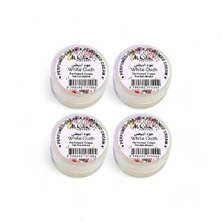 Al Hiba White Oudh Perfumed Body Cream - 10g (Pack Of 4) Al Hiba White Oudh Perfumed Body Cream - 10g (Pack Of 4)