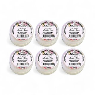                       Al Hiba White Oudh Perfumed Body Cream - 10g (Pack Of 6)                                              
