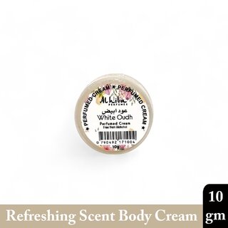                       Al Hiba White Oudh Premium Long Lasting Body Perfumed Cream - Pack Of 1 (10gm)                                              