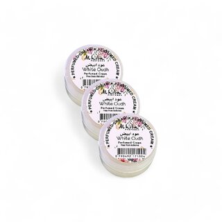 Al Hiba White Oudh Premium Long Lasting Body Perfumed Cream - Pack Of 3 (10gm) Al Hiba White Oudh Premium Long Lasting Body Perfumed Cream - Pack Of 3 (10gm)