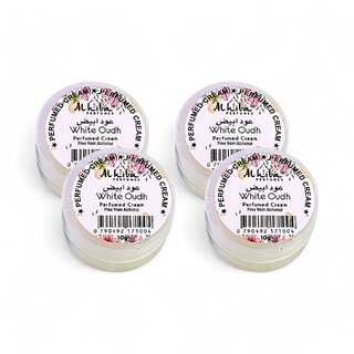 Al Hiba White Oudh Premium Long Lasting Body Perfumed Cream - Pack Of 4 (10gm) Al Hiba White Oudh Premium Long Lasting Body Perfumed Cream - Pack Of 4 (10gm)