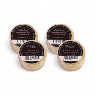                       Al Hiba Jordan Premium Long Lasting Body Perfumed Cream - Pack Of 4 (10gm)                                              