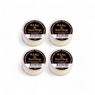                       Al Hiba Royal Mirage Perfumed Body Cream - 10g (Pack Of 4)                                              