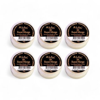                       Al Hiba Royal Mirage Perfumed Body Cream - 10g (Pack Of 6)                                              