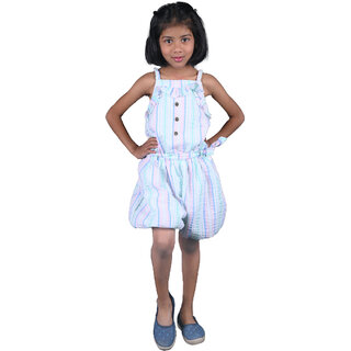 Kid Kupboard Cotton Girls Jumpsuit, Multicolor, Sleeveless, 7-8 Years KIDS6945 Kid Kupboard Cotton Girls Jumpsuit, Multicolor, Sleeveless, 7-8 Years KIDS6945
