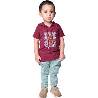 Kid Kupboard Cotton Baby Boys T-Shirt, Maroon, Half-Sleeves, 3-4 Years KIDS6950 Kid Kupboard Cotton Baby Boys T-Shirt, Maroon, Half-Sleeves, 3-4 Years KIDS6950
