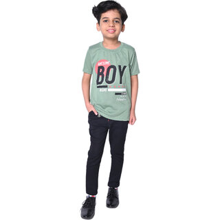 Kid Kupboard Cotton Boys T-Shirt, Green, Half-Sleeves, 7-8 Years KIDS6957 Kid Kupboard Cotton Boys T-Shirt, Green, Half-Sleeves, 7-8 Years KIDS6957
