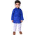 Kid Kupboard Cotton Baby Boy's Kurta and Pyjama Set, Blue/White, Full-Sleeves, 2-3 Years KIDS6939
