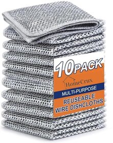 pack of 10 Non scratch Dish wash coths for kitchen, Metal wire cleaning cloth