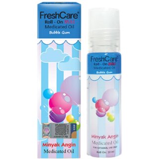                       Movitronix Fresh  Roll-on Medicated Oil (Bubble Gum) 10ml -Pack of 1 - Indonesia product                                              