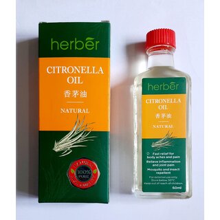                       Movitronix Moo tong HERBER CITRONELLA Pain relief OIL 60ML - Singapore Product- Pack of 1                                              