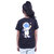 Kid Kupboard Cotton Girls T-Shirt, Dark Black, Half-Sleeves, 7-8 Years KIDS6964