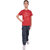 Kid Kupboard Cotton Girls T-Shirt, Red, Half-Sleeves, 10-11 Years KIDS6967