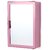 Zoom Happy Bathroom Glossy Finish Plastic Mirror Cabinet Storage Chest/Shelves (Magenta)