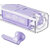 Digimate Earbuds with Charging Case 15 Hours Play Time Bluetooth Version 3 with MIC (DG-EP06 Purple)
