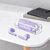 Digimate Earbuds with Charging Case 15 Hours Play Time Bluetooth Version 3 with MIC (DG-EP06 Purple)