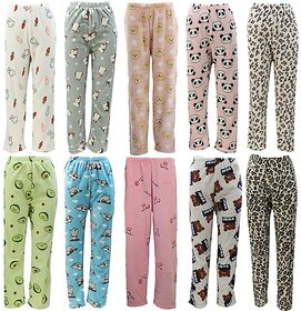 Minha  Women's pack of 1 woolen soft fleece Printed Pyjama/Lower (Multicolour)Assorted design