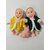 Manav Enterprises Sonu Monu Dolls Set of 2 and 1 squeezy toy  For Kids (Multi-Colour)